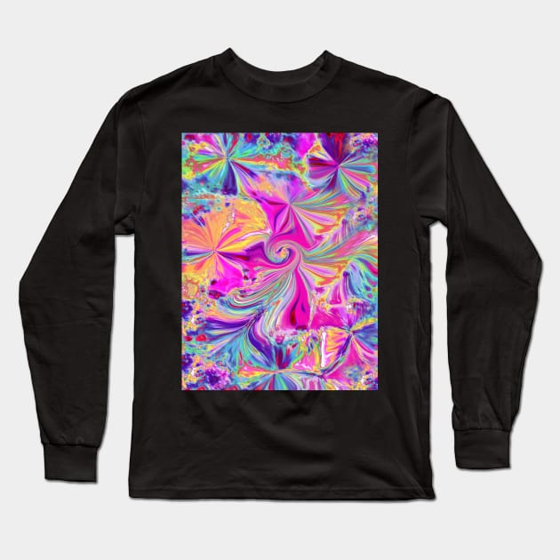 60's Trippy Psychedelic Abstract Art Long Sleeve T-Shirt by Art by Deborah Camp